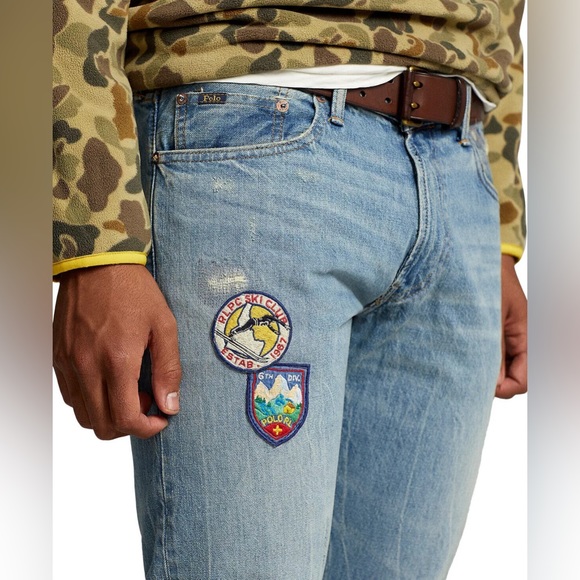 Polo Ralph Lauren Other - POLO RALPH LAUREN RLPC SKI CLUB Patch Denim Varick Straight-Leg Jeans